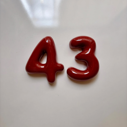 Personalized Ceramic Bubble Number – Handmade House Number Sign | LA017