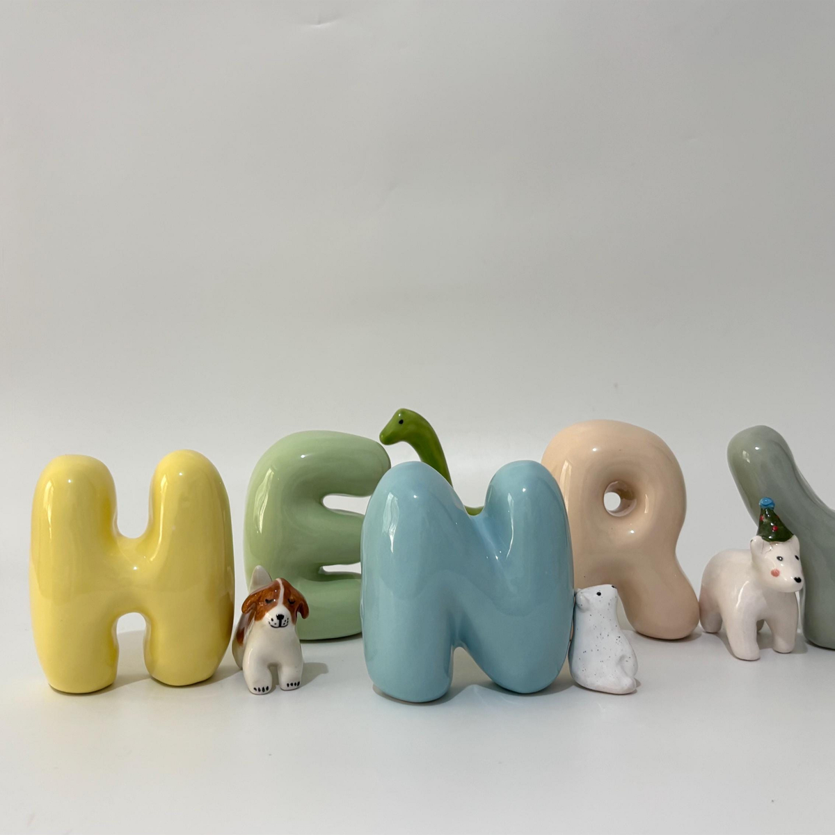 Free Standing Ceramic Letter - Handmade Custom Ceramic Letters | LA015