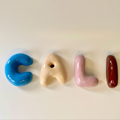 Handmade Custom Ceramic Letters-Personalized Ceramic Letter | LA008