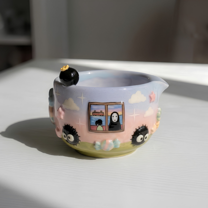 Ombre Noface Matcha Bowl | Handmade Ceramic Chawan | LA026