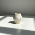 Handcrafted Sporty Cat Ceramic Matcha Bowl and Whisk Holder Set • HX29