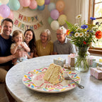 Custom Name Birthday Plate – Colorful Sprinkles & Pink Cake Design | B055