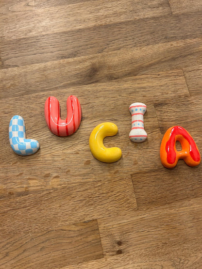 Baby Shower Ceramic Letters - Paint you own pottery & Biscuits (Unglazed / Ready to Paint) | LA016