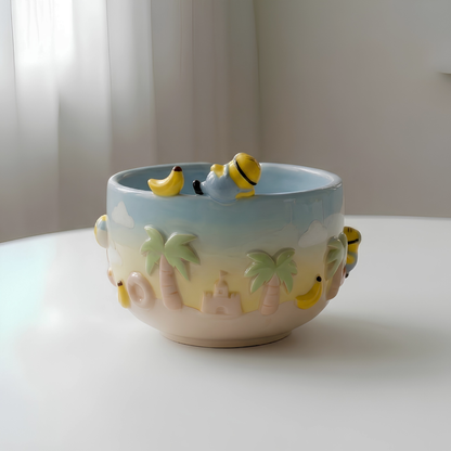 Ombre Minion Matcha Bowl | Handmade Ceramic Chawan | LA027