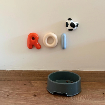 Personalized Ceramic Pet Name Letters – Mini 8cm Bubble Wall Decor | LA007