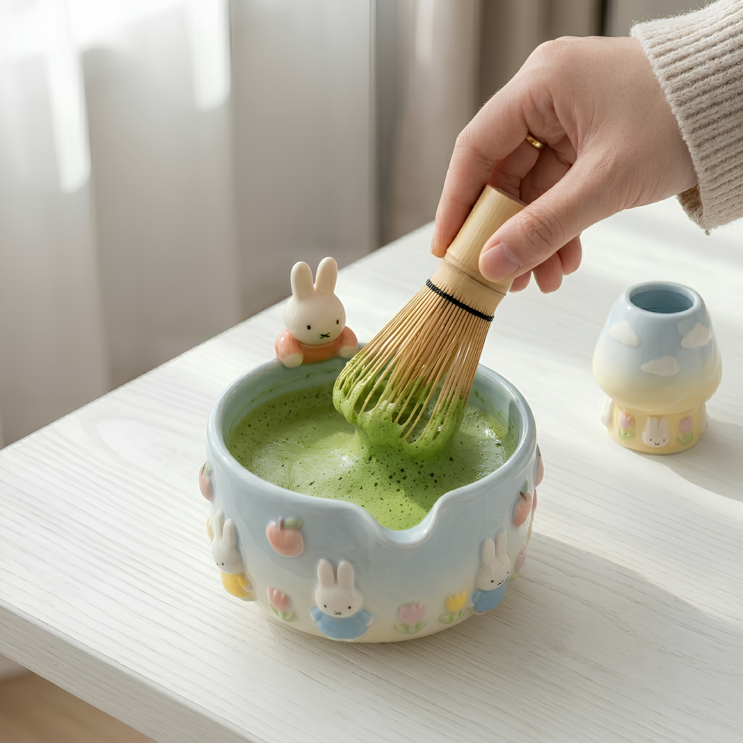 Ombre Miffy Matcha Bowl | Handmade Ceramic Chawan | LA025