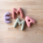 Personalized Baby Gift , Ceramic Bubble Letters-Personalized Ceramic Letter- Handmade Wall Decor | LA011
