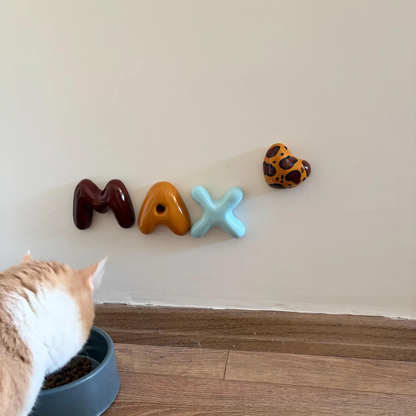 Personalized Ceramic Pet Name Letters – Mini 8cm Bubble Wall Decor | LA007