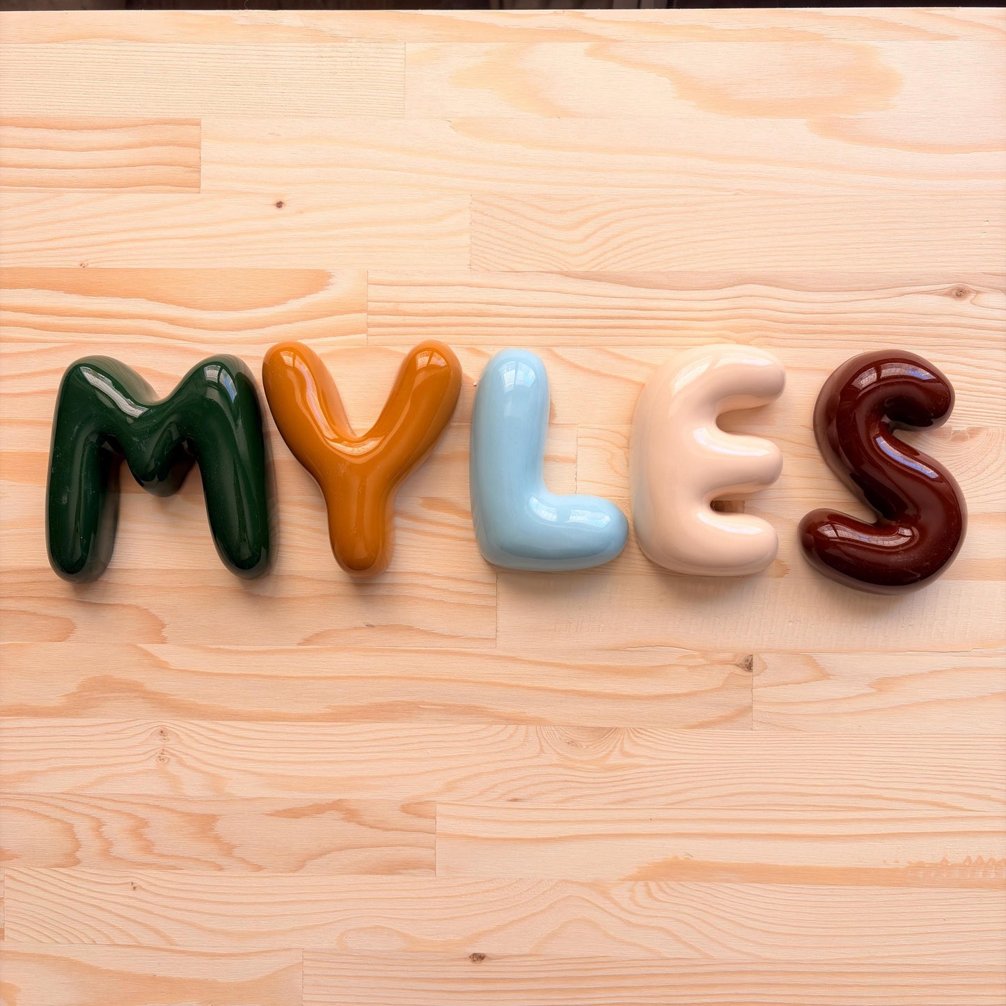 Ceramic Bubble Letters-Ceramic Letters - Personalized Ceramic Colorful Alphabet