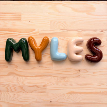 Ceramic Bubble Letters-Ceramic Letters - Personalized Ceramic Colorful Alphabet
