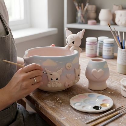 Ombré Kuromi Matcha Bowl | Handmade Ceramic Chawan | LA021