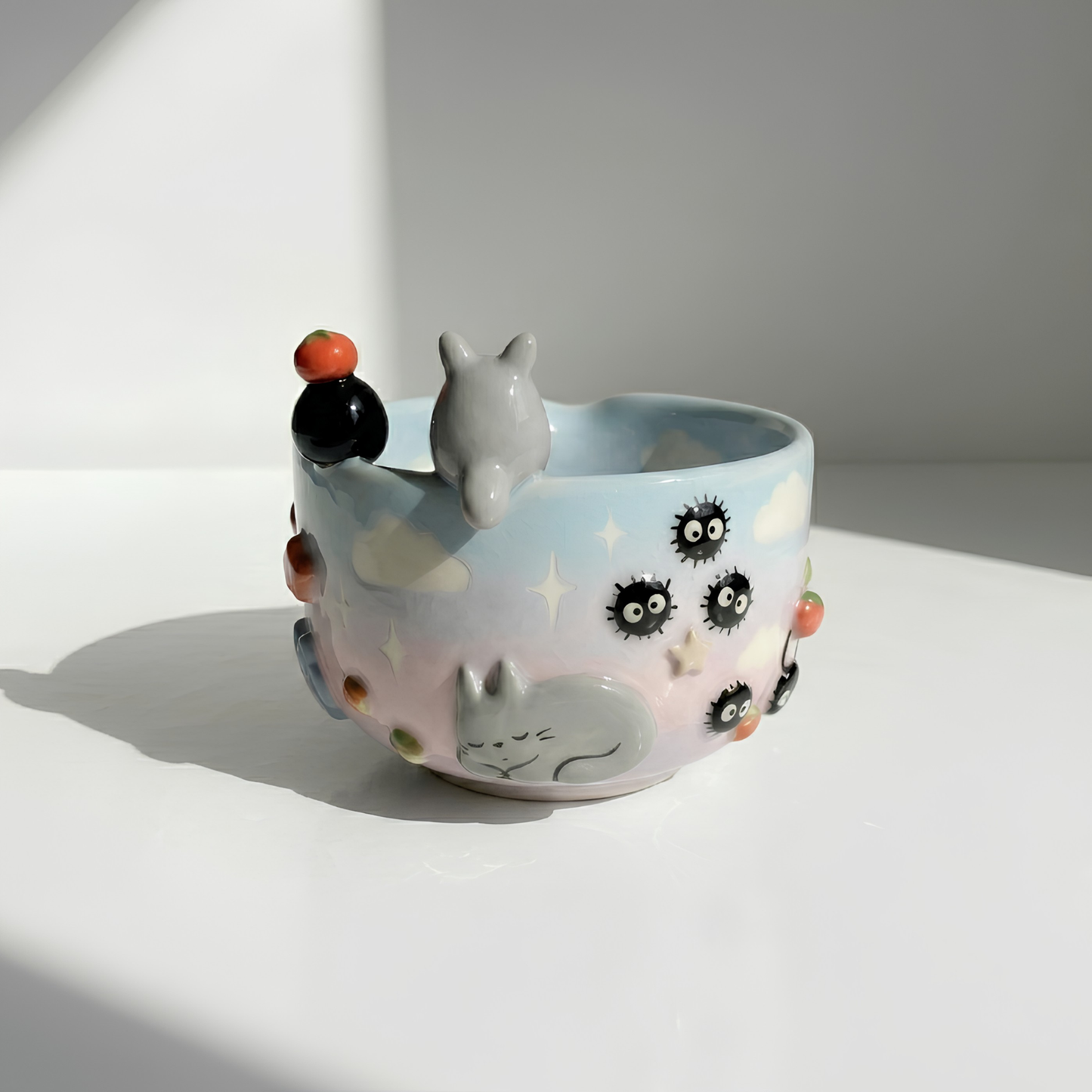 Ombré My Neighbor Totoro Matcha Bowl | Handmade Ceramic Chawan | LA022