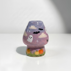 Handcrafted Dreamy Halloween Night Ceramic Matcha Bowl and Whisk Holder Set • HX46