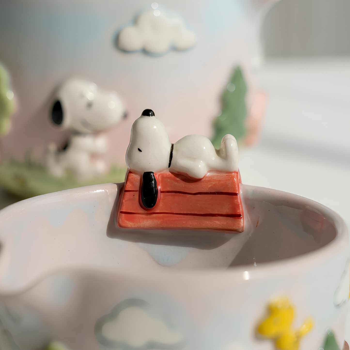 Ombre Snoopy Matcha Bowl | Handmade Ceramic Chawan | LA013