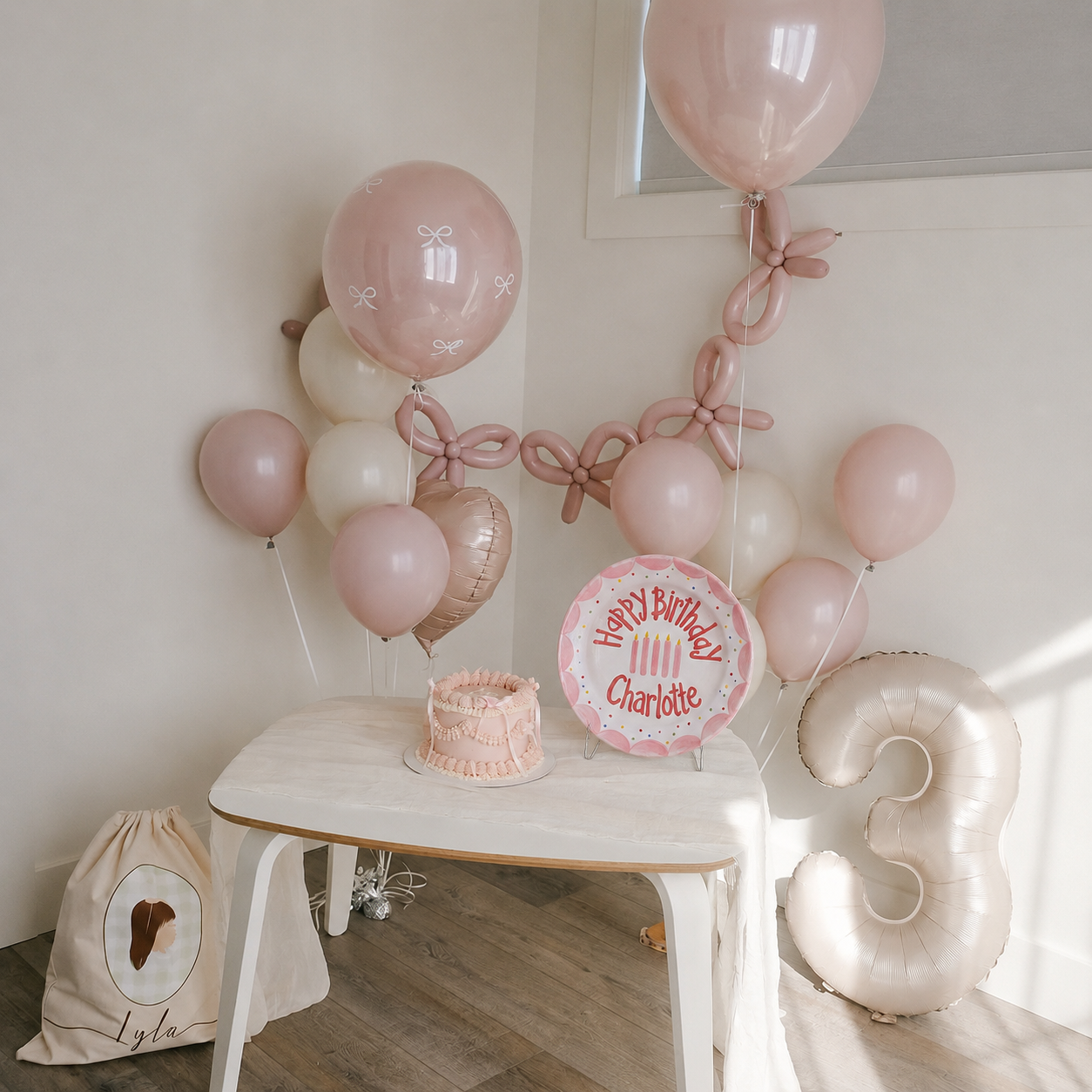 Personalized Pink Birthday Plate, Custom Ceramic Birthday Dish, Pink Scallop Candle Plate, Girls Birthday Tradition Keepsake | B082