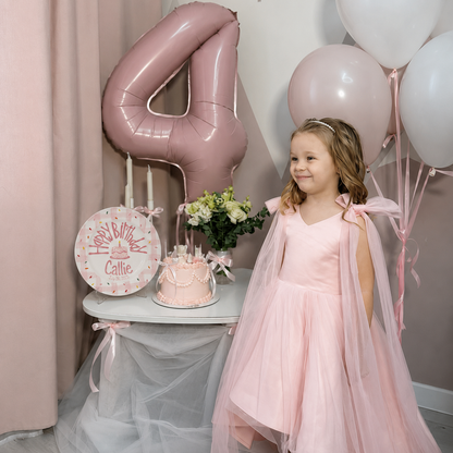 Custom Hand Painted Ceramic Birthday Plate, Pink Gingham Confetti Plate, Personalized Birthday Plate Date, First Birthday Gift Girl | B087