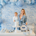 Personalized Birthday Plate – Custom Name with Birth Date and Time, Blue Candle Theme – Birthday Celebration | BGI007