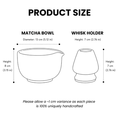 Spirited Away Boh Mouse & Soot Sprite 3D Handcrafted Ceramic Matcha Bowl and Whisk Holder Set • HX29