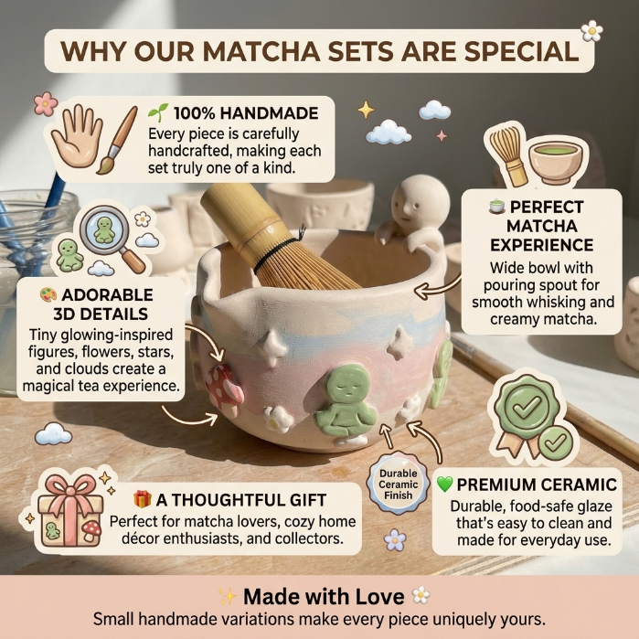 Ombré Smiski Matcha Bowl | Handmade Ceramic Chawan | LA021