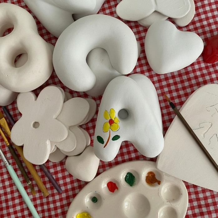 Baby Shower Ceramic Letters - Paint you own pottery & Biscuits (Unglazed / Ready to Paint) | LA016
