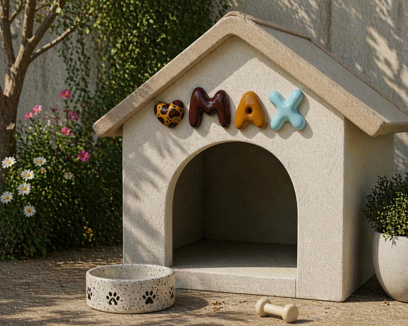 Personalized Ceramic Pet Name Letters – Mini 8cm Bubble Wall Decor