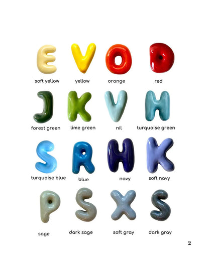 Personalized Ceramic Pet Name Letters – Mini 8cm Bubble Wall Decor