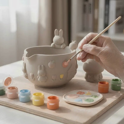 Ombre Miffy Matcha Bowl | Handmade Ceramic Chawan | LA025