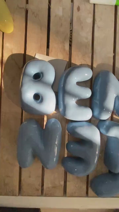 Handmade Custom Ceramic Bubble Letters