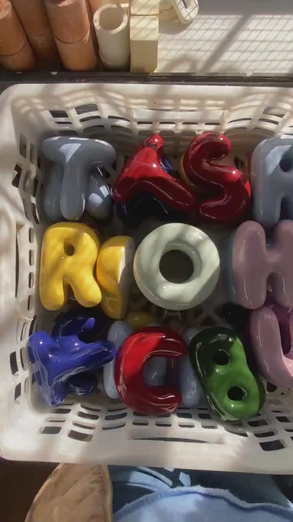 Handmade Custom Ceramic Letter