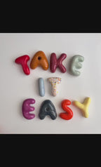 Handmade Ceramic Letter: Nursery Wall Decor, Custom Name Sign | LA002