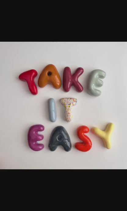 Handmade Custom Ceramic Letters- Personalized Wall Decor