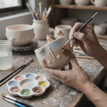 Ombre Cappybara Matcha Bowl | Handmade Ceramic Chawan | LA017
